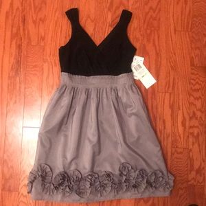 Black and silver special occasion dress